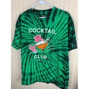 Goodworth & Co Mens Size L T Shirt Green Short Sleeve Tie Dye